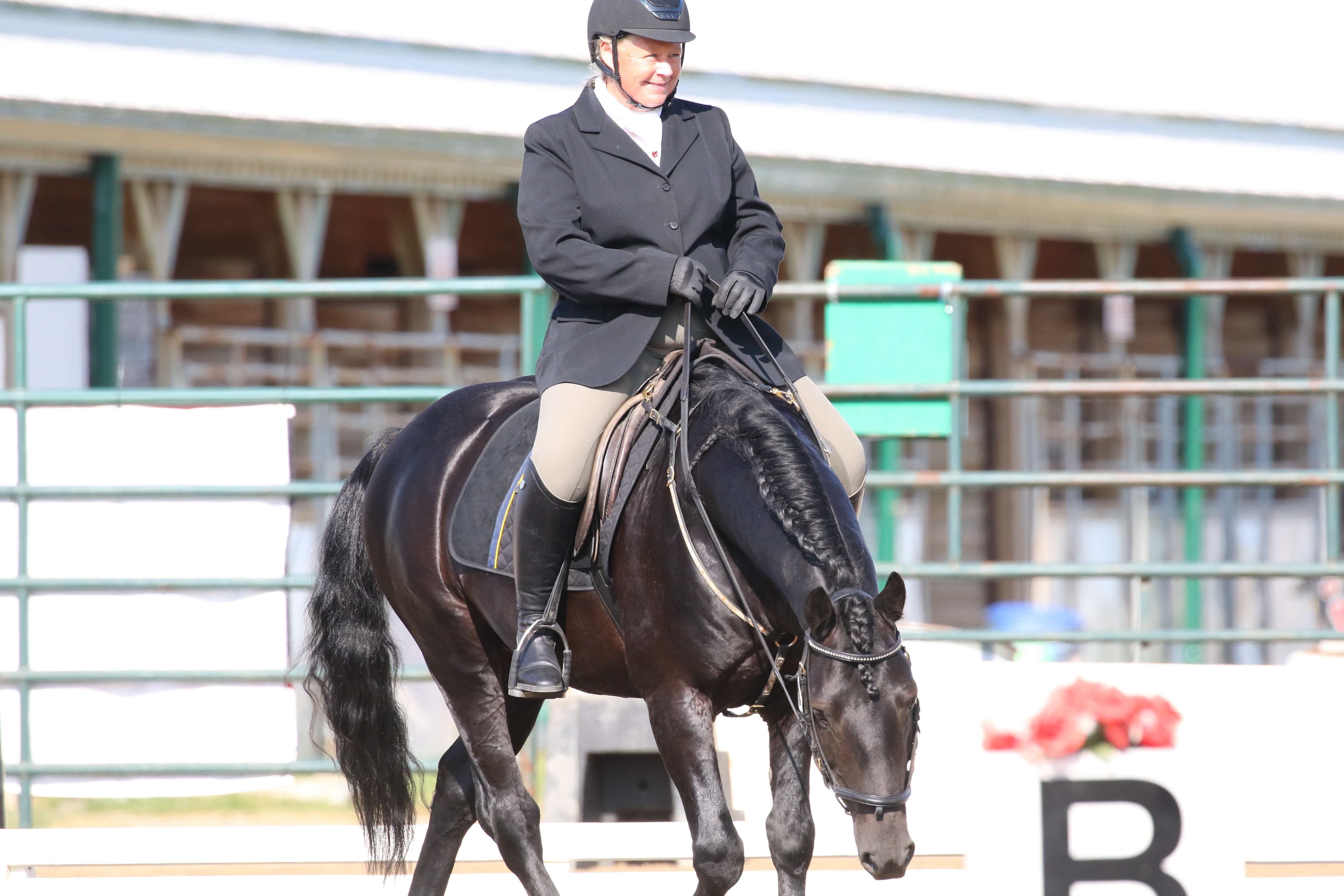 zefyr and heidi after dressage